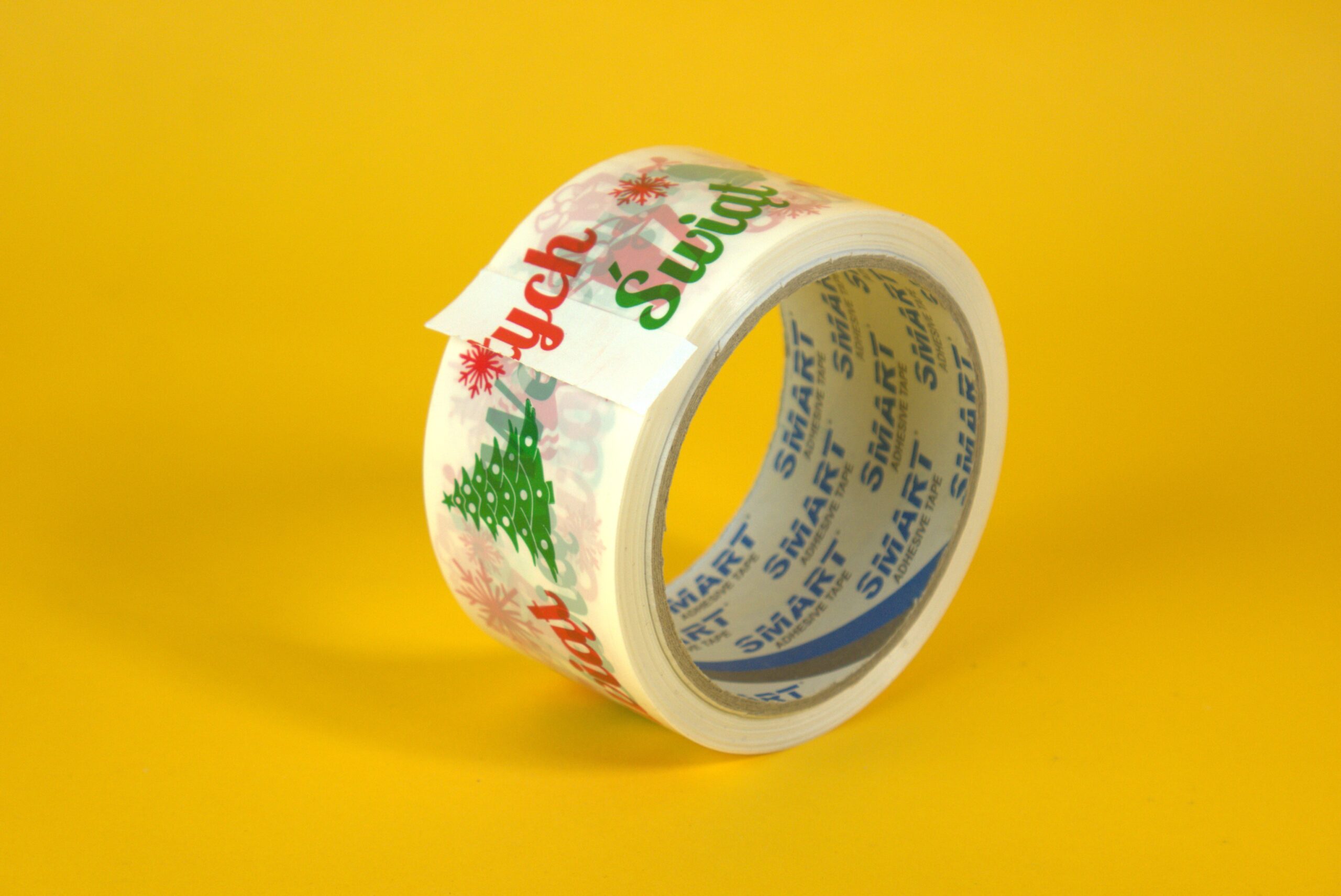 Taśma pakowa świąteczna Wesołych Świąt 48x60y