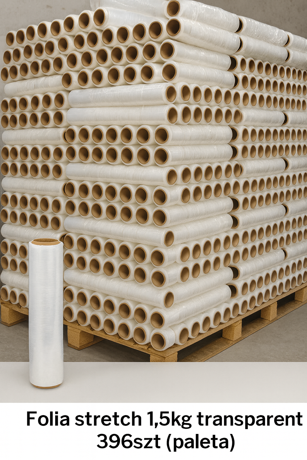 Folia Stretch 3kg transparentna 369szt. (1 paleta)